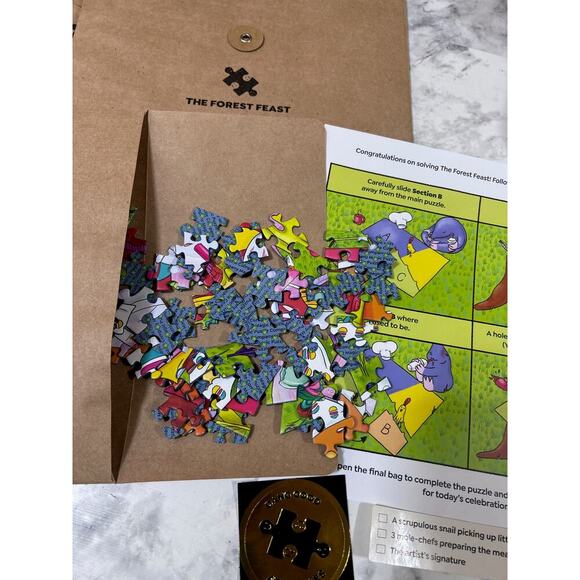 The Forest Feast 1000 Jigsaw Puzzle Magic Puzzle Company Series Two S. Coleman - Picture 9 of 12